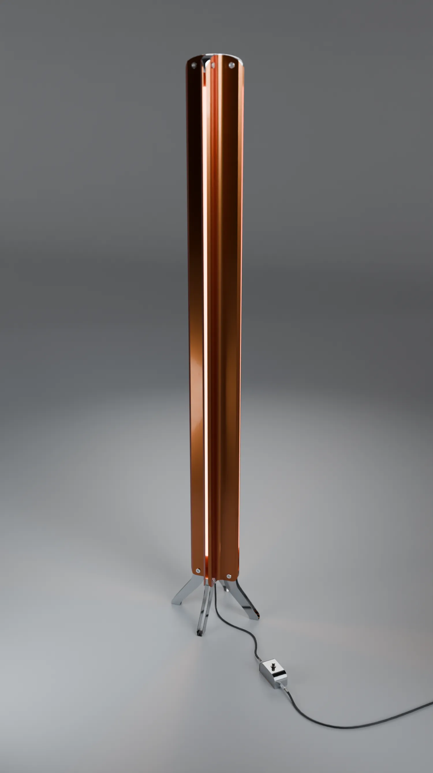Lámpara de pie de aluminio anodizado